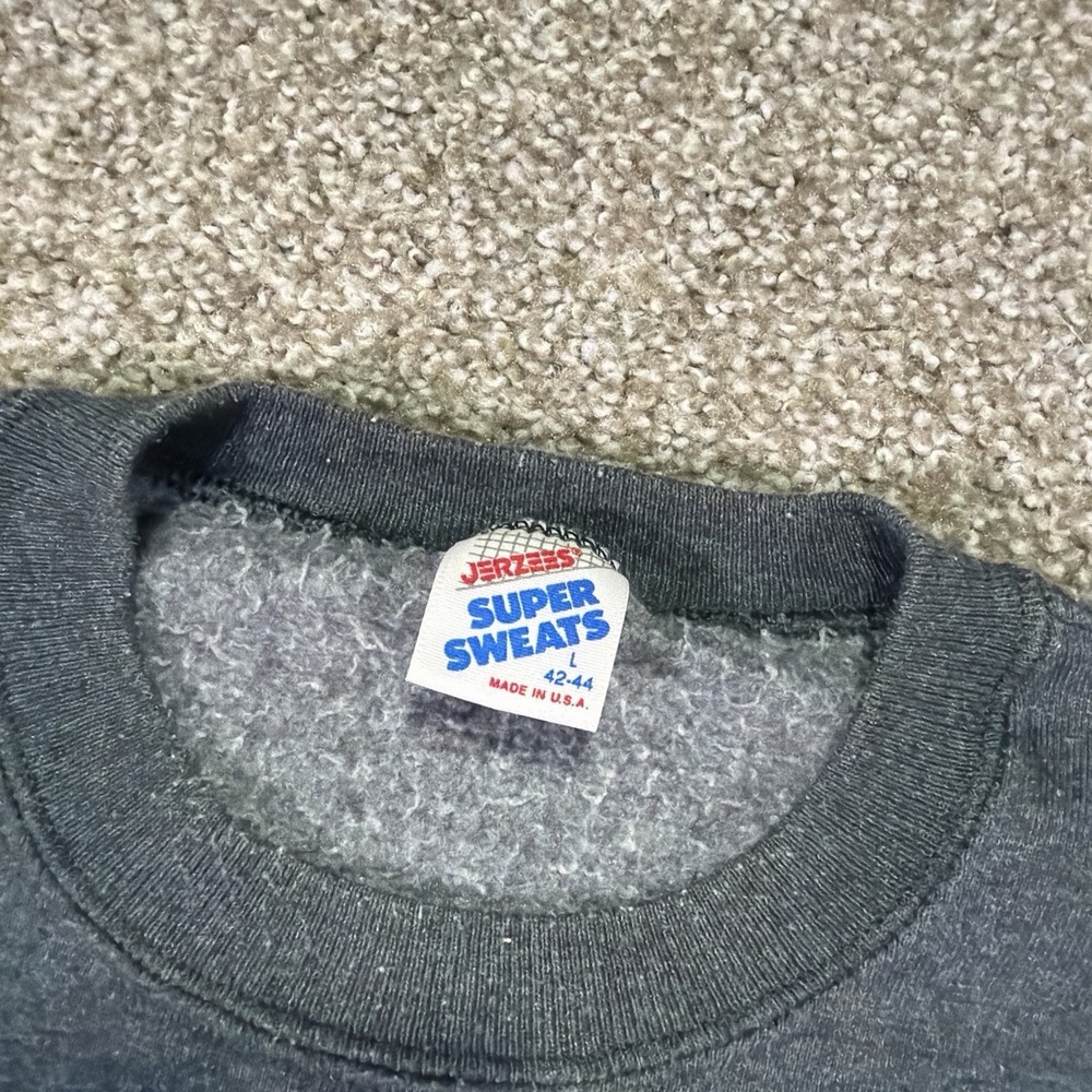 Alabama Crimson Tide Sweatshirt Vintage 80s Large Jerzees Gray Essential Retro - Picture 3 of 6